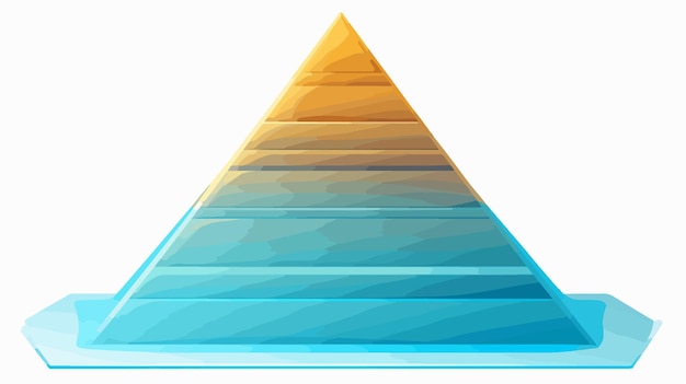 pirámide con un arco iris en el medio ilustración de arte vectorial