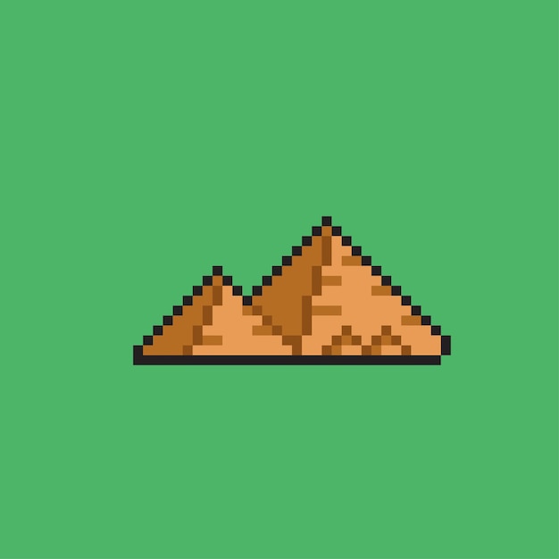pirámide en estilo pixel art