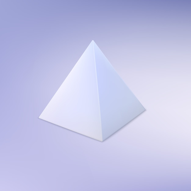 Vector pirámide, forma geométrica básica.