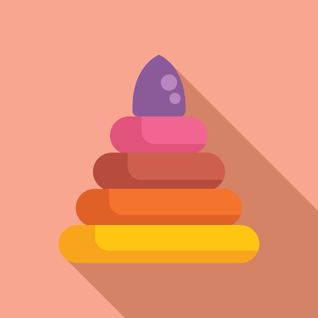 Pirámide de juguetes colorida que inspira el aprendizaje temprano