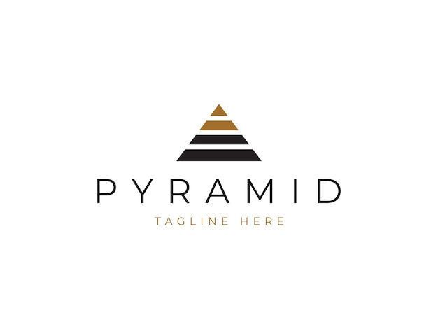 pirámide mínima con diseño de logotipo de estrella
