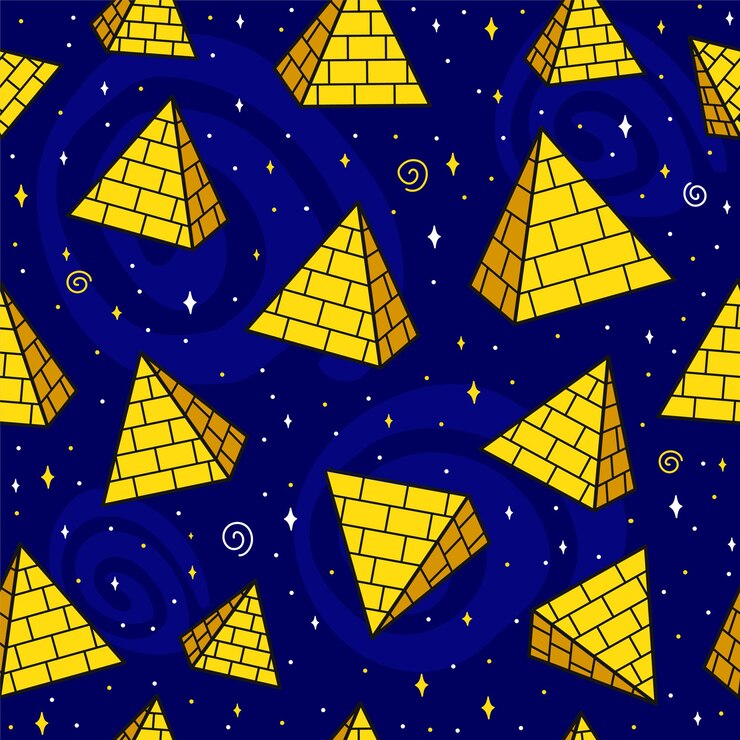 Vector pirámides abstractas en spacecosmosuniverse