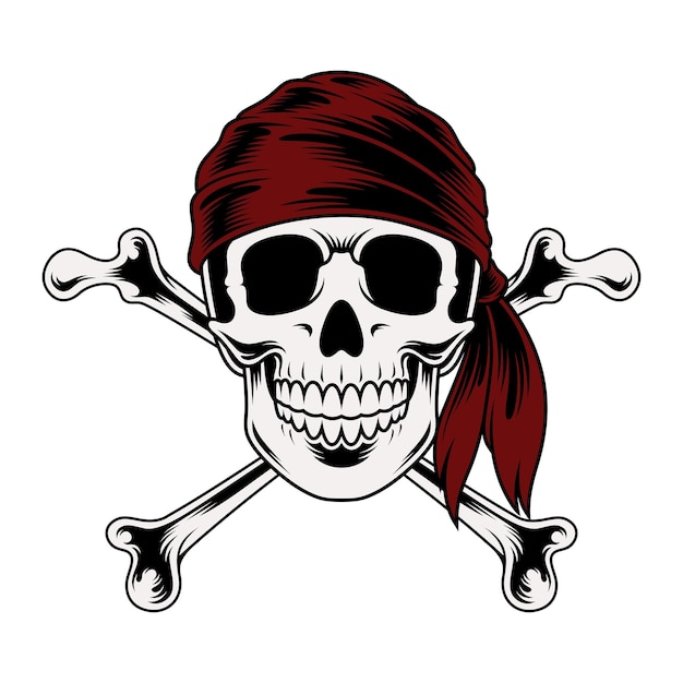 Vector pirata calavera