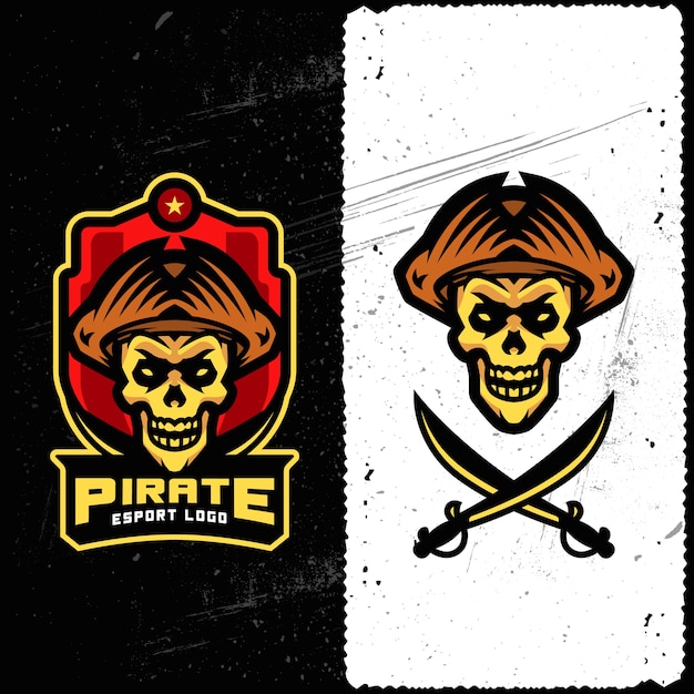 Pirate skull esports logotipo