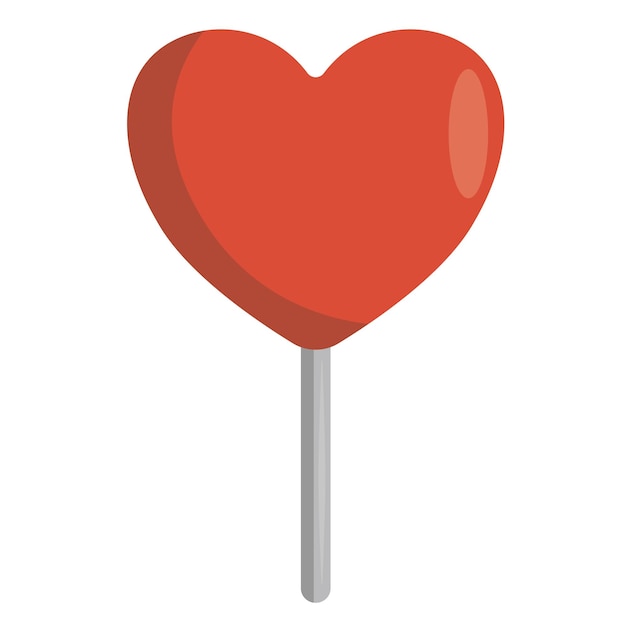 Una piruleta dulce en forma de corazón perfecta para las celebraciones del Día de San Valentín
