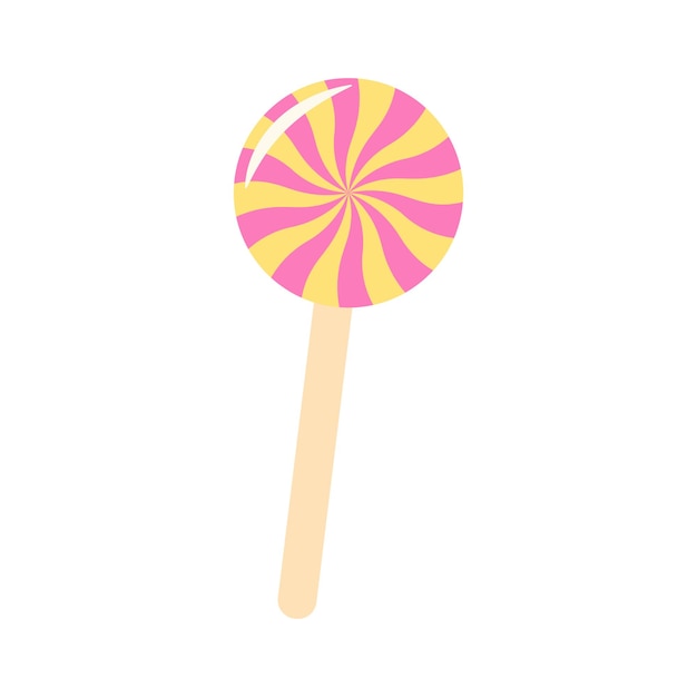 Piruleta en espiral Icono de pastel de caramelo dulce Parche o pegatina de moda y2k
