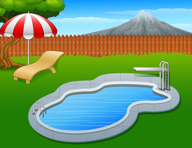 Vector piscina de verano