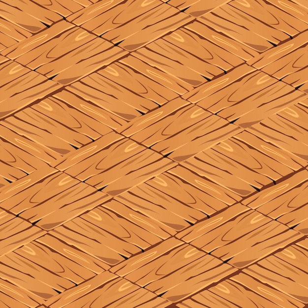 Vector piso de fondo de textura de madera 2d, interfaz de usuario de juego de patrón de material de madera.