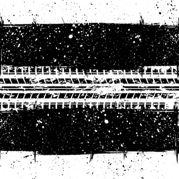 Pista de neumático de rectángulo de grunge blanco