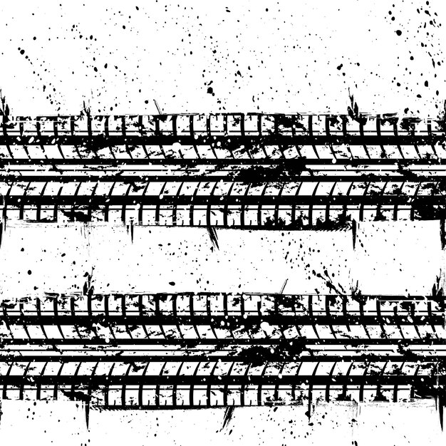 Pista de neumático de rectángulo de grunge blanco