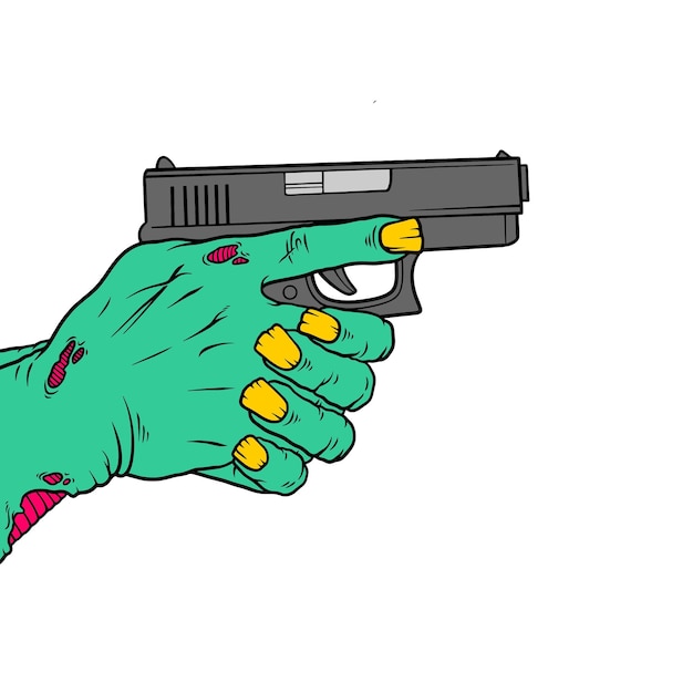 Pistola de mano zombie