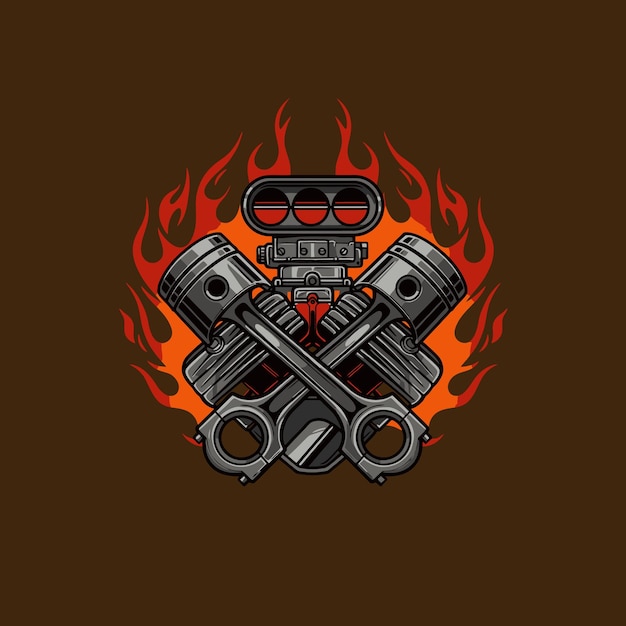 Pistones de motor de fuego