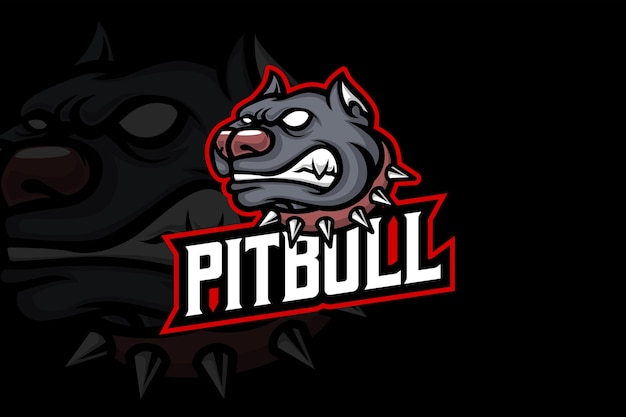 Pitbull - plantilla de logotipo de esport