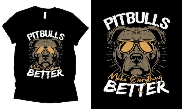 Pitbulls hacen todo mejor diseño de camisetas de mascotas para perros