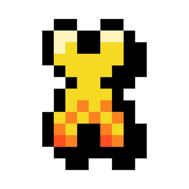 Pixel 8 Bit Letra X en mayúscula como fuente y ilustración vectorial del alfabeto Caracter alfabético del conjunto de tipos