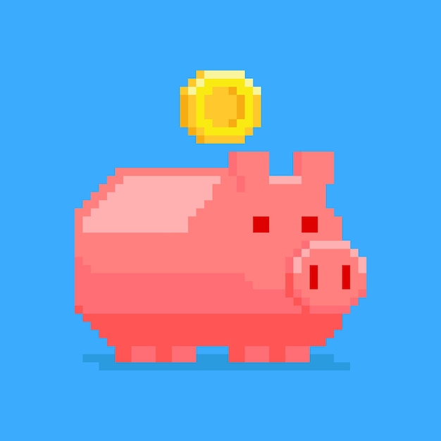 Pixel art de alcancía