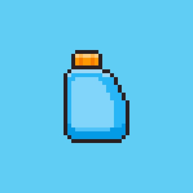 Pixel art botella de detergente diseño de activos del juego