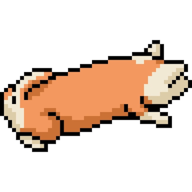 pixel art de corgi de espalda larga