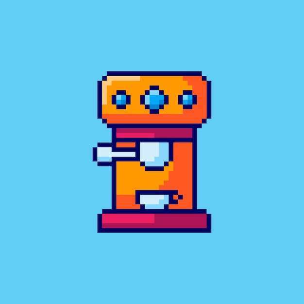 Pixel art Diseño de activos del juego Coffee Machine