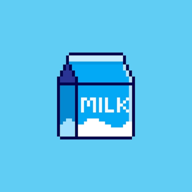 Pixel art Diseño de activos del juego Milk Box