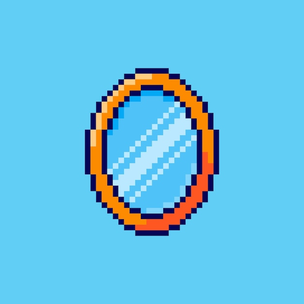 Pixel art diseño de activos del juego Round Mirror