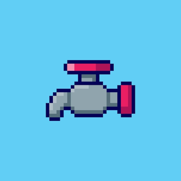 Pixel art Diseño de activos del juego Water Faucet