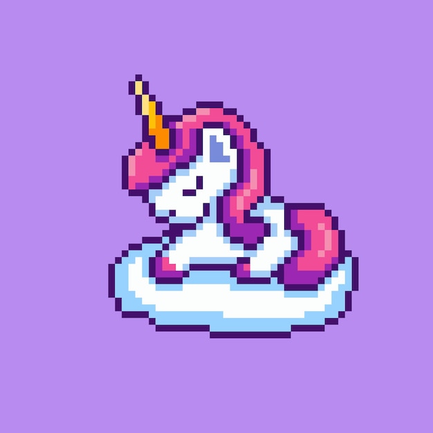 Pixel art diseño de activos de juegos de unicornio