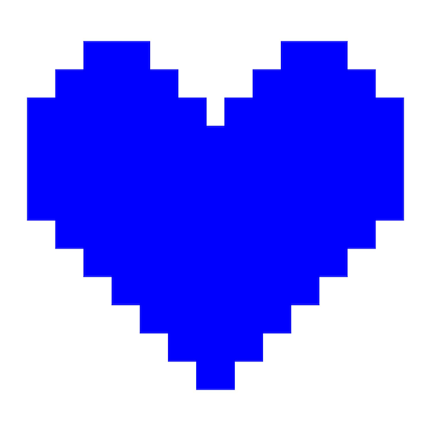 pixel art emoticon en forma de corazón icono retro pixel icono de amor botón emoji de corazones de 8 bits
