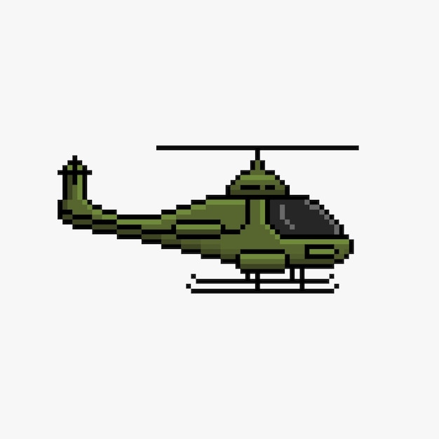 Pixel art de helicóptero militar