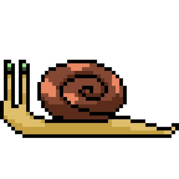 pixel art del lado de la concha de caracol