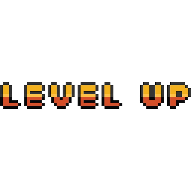 Pixel art nivel hasta texto