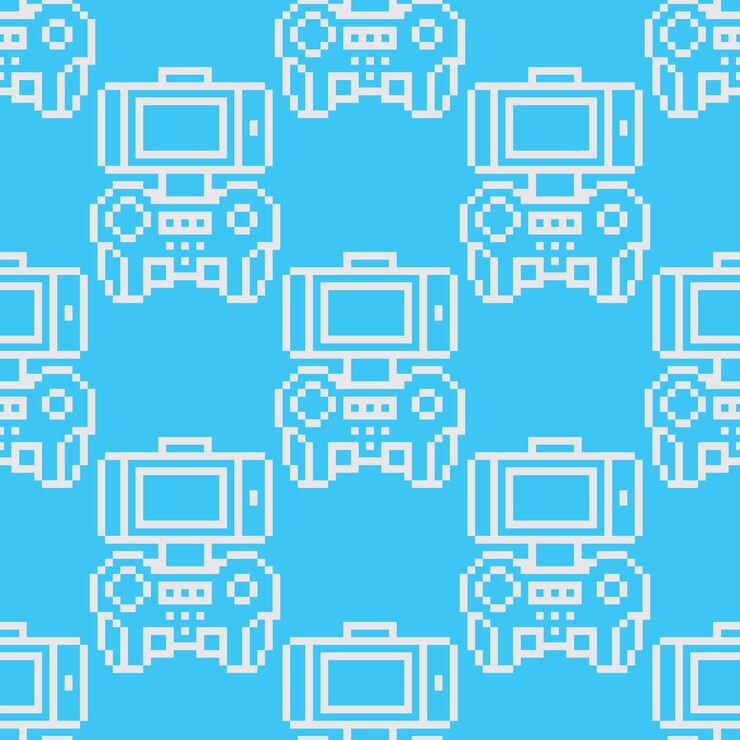 Vector pixel art patrón minimalista estética vintage diseño de sprite retro