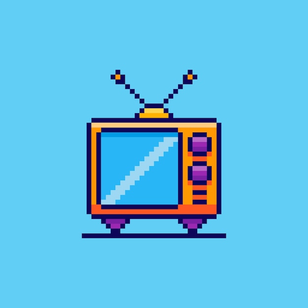 Pixel art Retro Diseño de activos de juegos de televisión