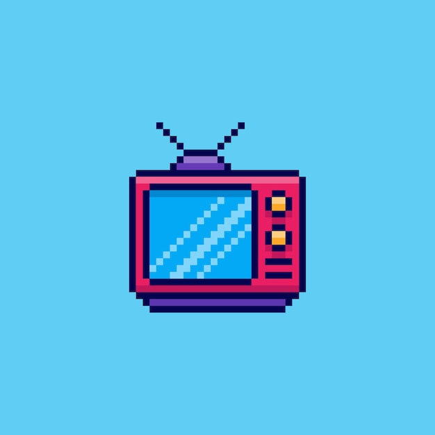 Pixel art Retro Diseño de activos de juegos de televisión