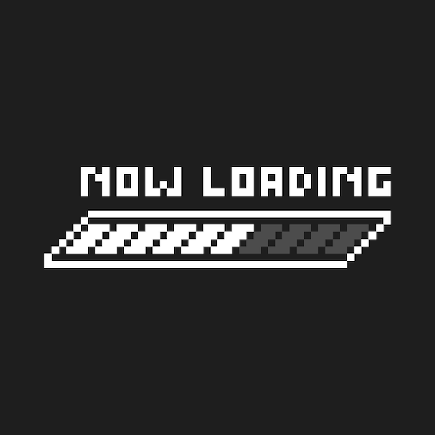 pixel art retro juego cargando para el juego