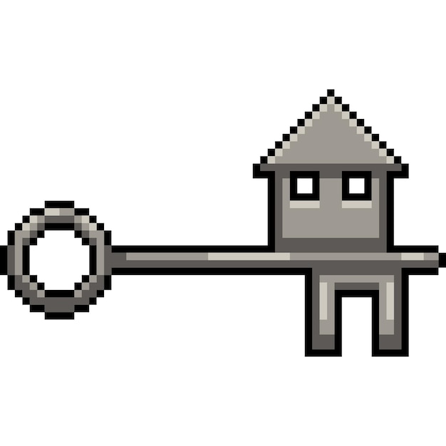 El pixel art del símbolo de la llave de la casa