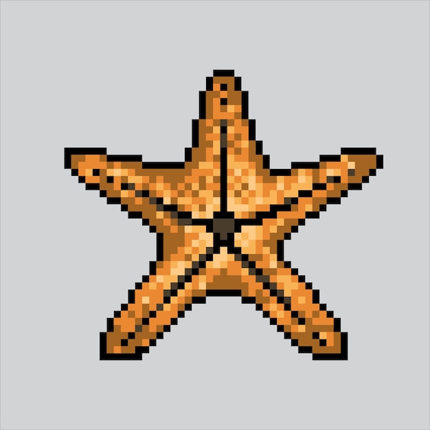 Pixel art starfish Estrella de mar pixelada animal arrecife de coral estrella de mar para el juego de pixel art