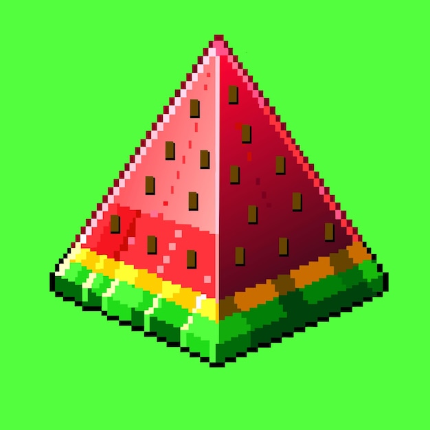Pixel Art Watermelon Vector Graphic Captura la refrescante esencia del verano con esta fruta