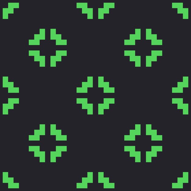 Pixel background with square objects Brutalist 8bit print Seamless pattern with geometric elements