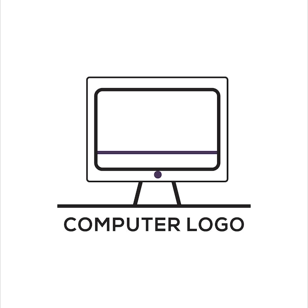 Pixel Computer Technology La plantilla del logotipo diseña la computadora La plantilla del logotipo del servicio diseña la computadora