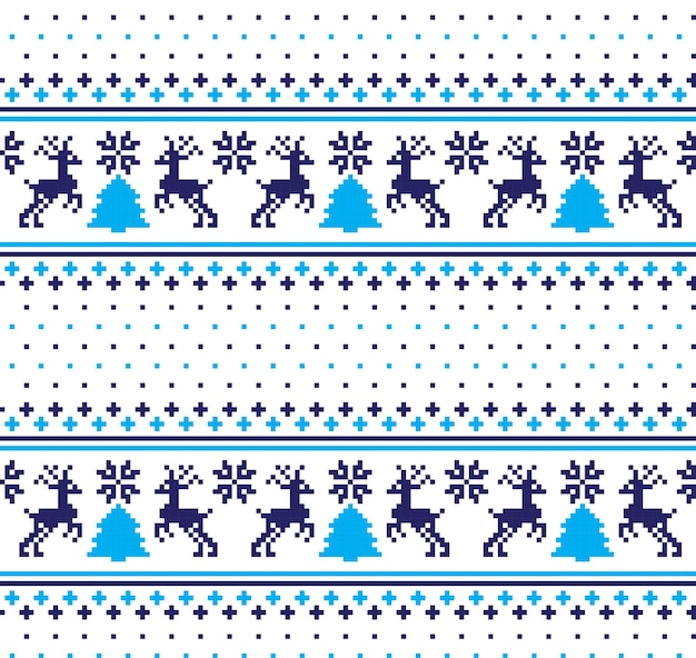 Pixel de patrón de Navidad de año nuevo