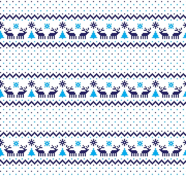Pixel de patrón de Navidad de año nuevo