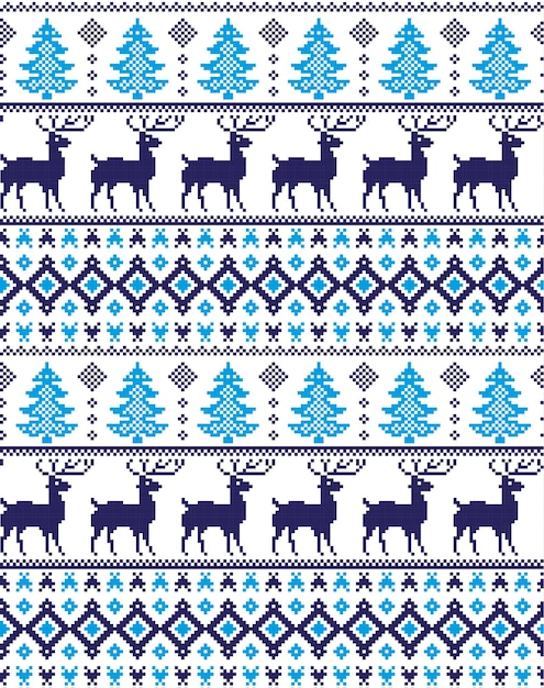 Pixel de patrón de Navidad de año nuevo