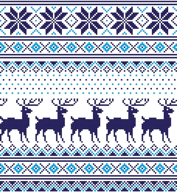 Pixel de patrón de Navidad de año nuevo