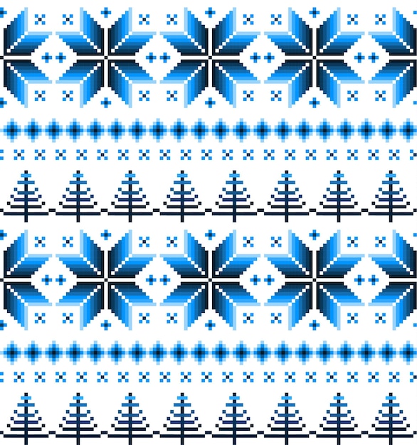 Pixel de patrón de Navidad de año nuevo