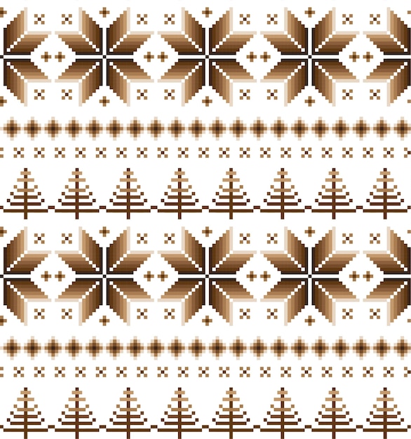 Pixel de patrón de Navidad de año nuevo