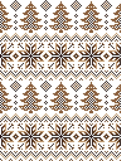 Pixel de patrón de Navidad de año nuevo