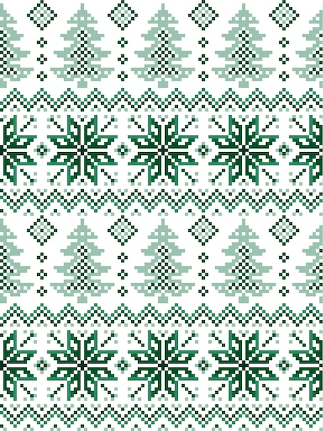 Pixel de patrón de Navidad de año nuevo