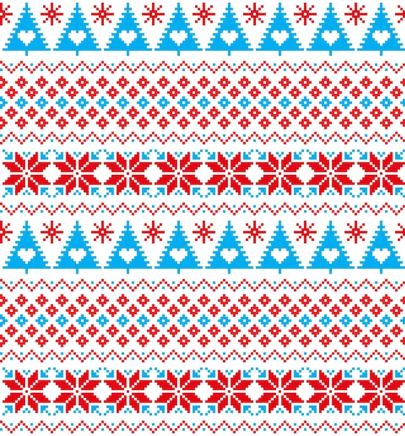 Pixel de patrón de Navidad de año nuevo