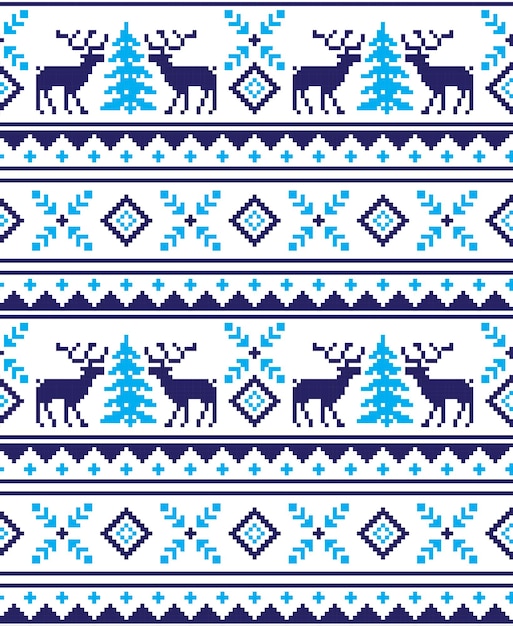 Pixel de patrón de Navidad de año nuevo